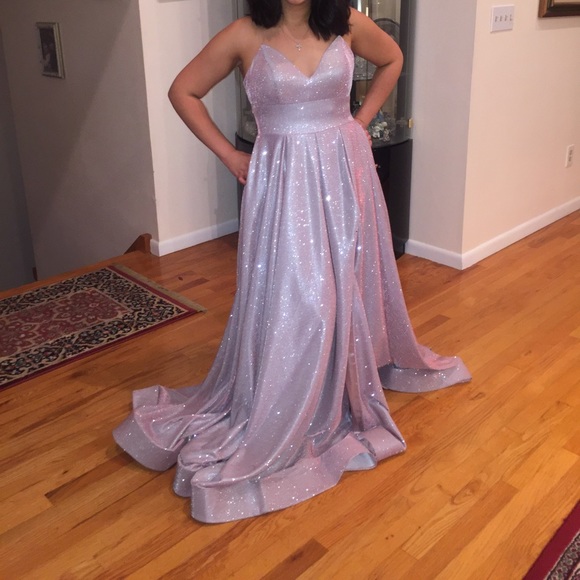 shiny prom dress
